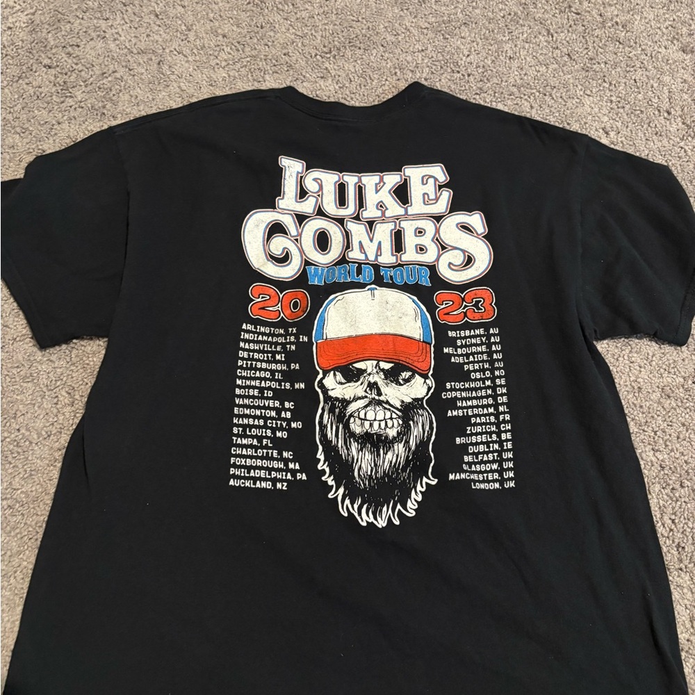 Luke Combs 2023 World Tour Black T-Shirt